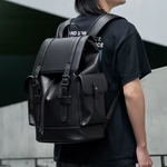 Load image into Gallery viewer, Waterproof PVC Leather Laptop Backpack with Anti-Theft Design
