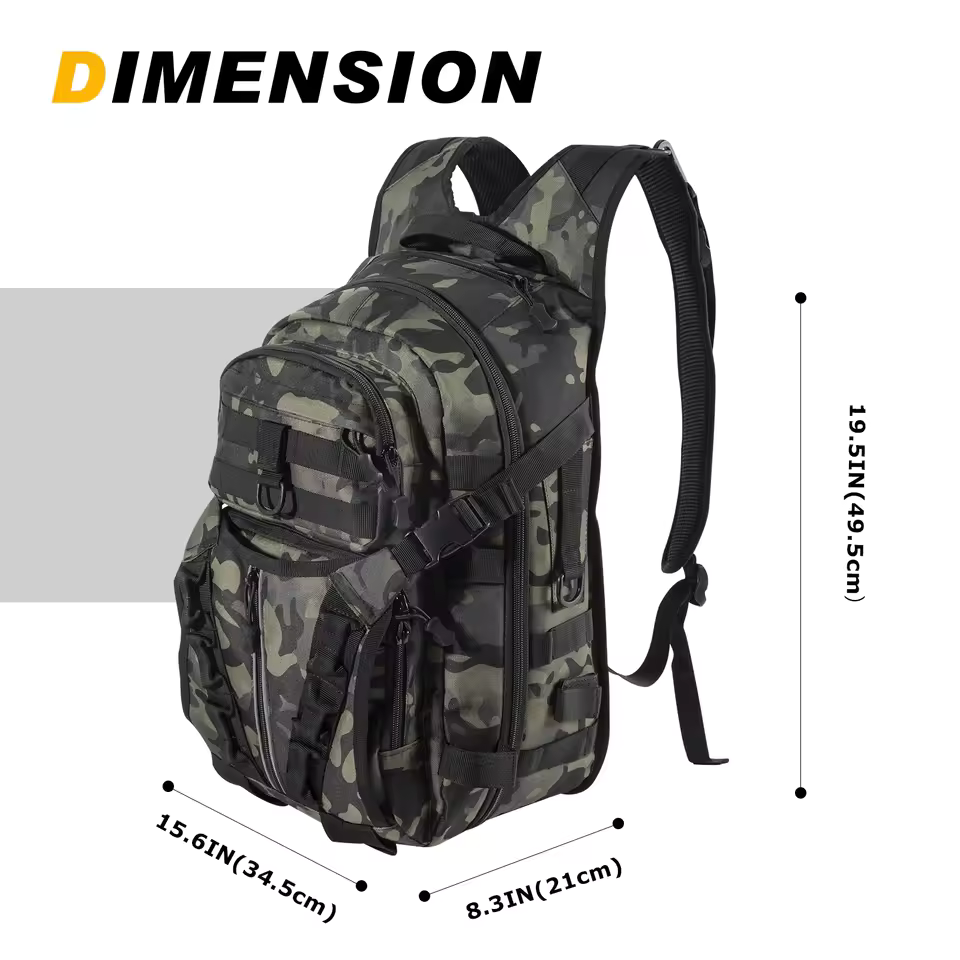 Waterproof Fishing Tactical Backpack with Rod Holders