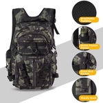 Load image into Gallery viewer, Waterproof Fishing Tactical Backpack with Rod Holders