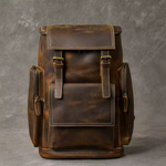 Load image into Gallery viewer, Vintage Genuine Leather Hiking &amp; Travel Backpack