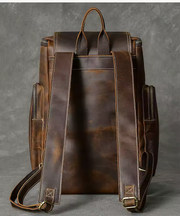 Vintage Genuine Leather Hiking & Travel Backpack