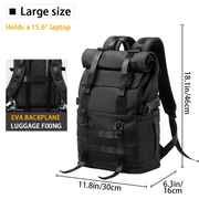 Expandable Roll Top Laptop Backpack for Commute & Travel