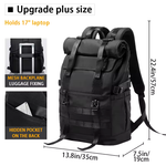 Load image into Gallery viewer, Expandable Roll Top Laptop Backpack for Commute &amp; Travel