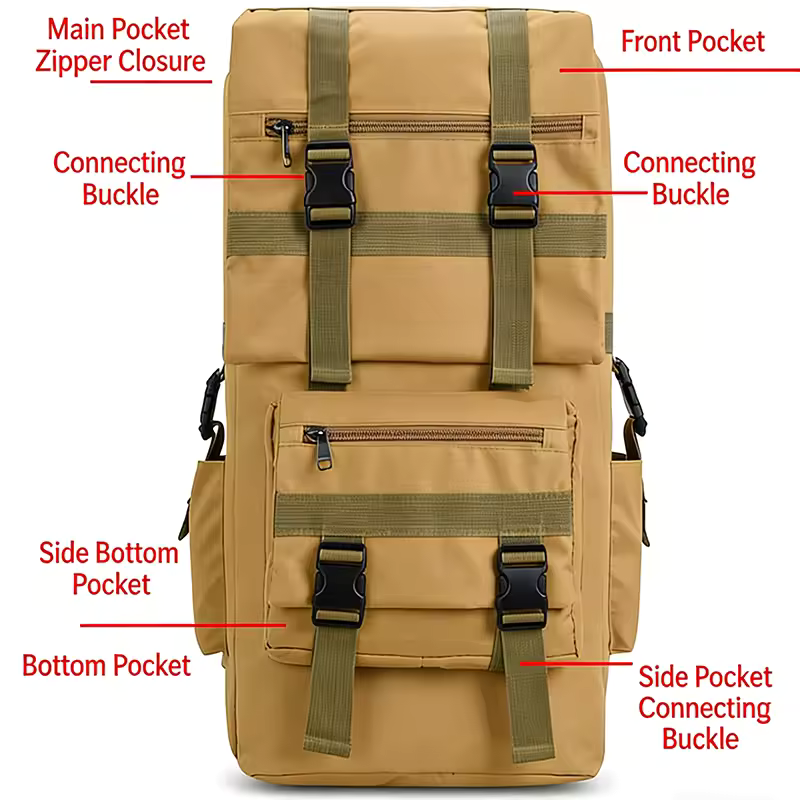 130L Waterproof Tactical Hiking & Camping Backpack