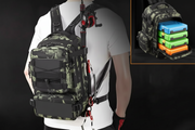 Fishing Tackle Backpack with Rod Holder & Multi-Pocket Storage
