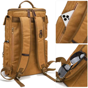 Vintage Waxed Canvas Laptop Travel Backpack
